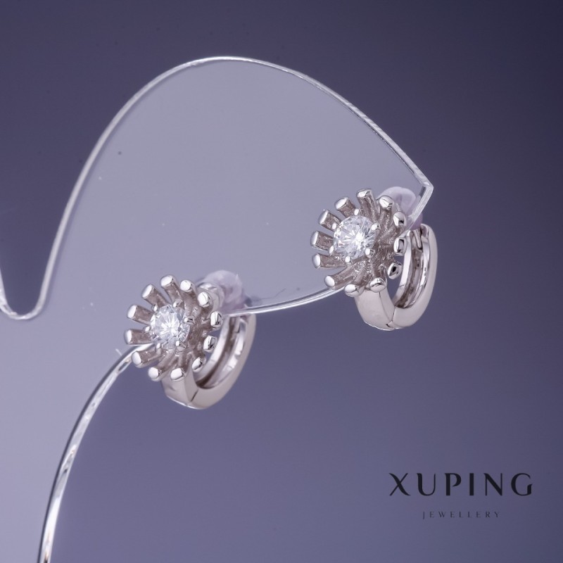 Pendientes Xuping 10x9 mm rodio