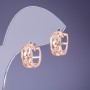 Pendientes Xuping 7x14 mm «baño de oro 18K» con strass blancos