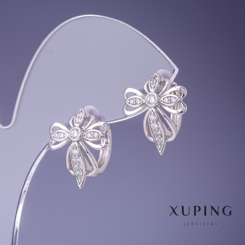 Pendientes Xuping 13×16 mm con rodio