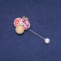 Broche-alfiler de tela «Boutonnière» 92×35 mm