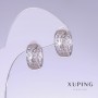 Pendientes Xuping, longitud 17 mm, grosor 7 mm, rodio