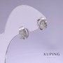 Pendientes Xuping baño de rodio 9×10 mm