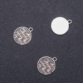 Accesorio para colgante «Para siempre» (Forever), diámetro 14 mm, longitud 18 mm, diámetro 1,8 mm, envasado 20 g, 18 uds. (+ -)