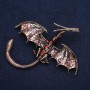 Broche 'Dragón de Bronce' 79×72 mm