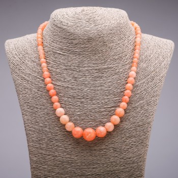 Collar de heliolita (artificial) bolas progresivas, diámetro 6-14 mm, longitud 45 cm