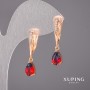 Pendientes Xuping camaleón 6×30 mm, baño de oro 18K