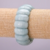 Pulsera elástica de aguamarina, eslabón, diámetro 12×25 mm (±), longitud 18 cm