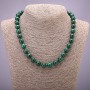 Collar de malaquita con bolas lisas de 10 mm, longitud 45 cm