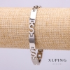 Pulsera Xuping, grosor 7 mm, longitud 19 cm, recubierta de rodio