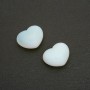 Corazón de piedra lunar natural (+-) 21×27 mm