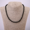 Collar de shungita sintética, cuentas rondel lisas, diámetro 6×3 mm, longitud 45 mm