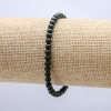 Pulsera elástica de shungita natural, cuentas lisas de 4 mm, longitud 18 cm +