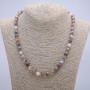 Collar de ágata de Botsuana, bolas lisas de 8 mm, 45 cm de largo