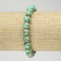Pulsera elástica de jaspe emperador verde, bolas lisas de 8 mm+