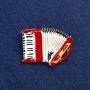 Broche Bayan de metal dorado y esmalte, 40×28 mm (+)