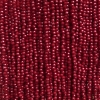 Cuentas en hilo de cristal checo, rojo oscuro mate, rondel facetado 3×2,5 mm, longitud 36 cm ±