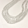 Cuentas de cristal checo facetadas en hilo de pesca, blanco translúcido, rondel facetado, diámetro 8×6 mm, longitud 40–42 cm