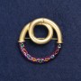 Broche Acento de metal dorado y esmalte