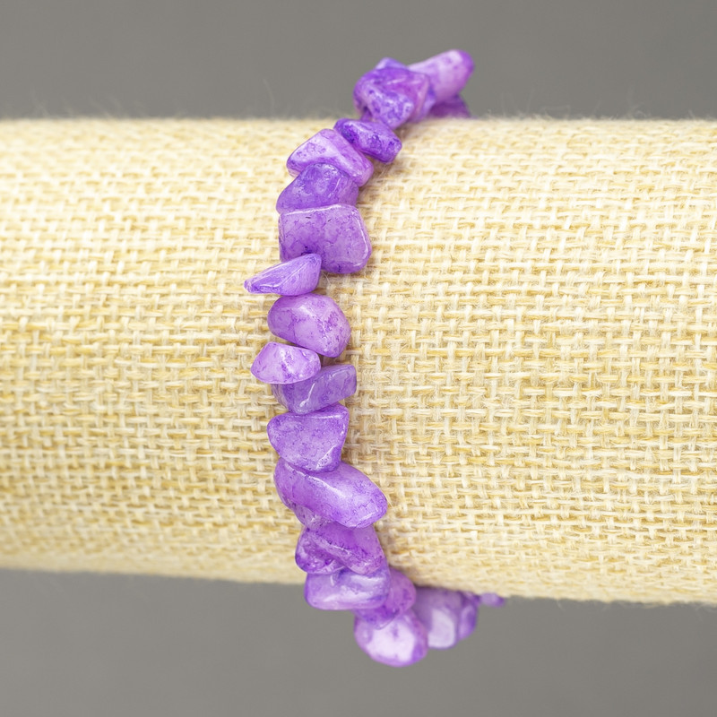 Pulsera elástica de cuarzo teñido, cuentas de 8 mm+