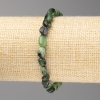 Pulsera de zoisita rodada, cuentas de 6×10 mm, elástica, longitud 18 cm+