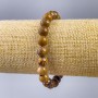 Pulsera de jaspe con bolas de madera lisas, diámetro 8,5 mm, longitud 18 cm (elástica)