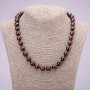 Collar de granate con bolas lisas de 10 mm