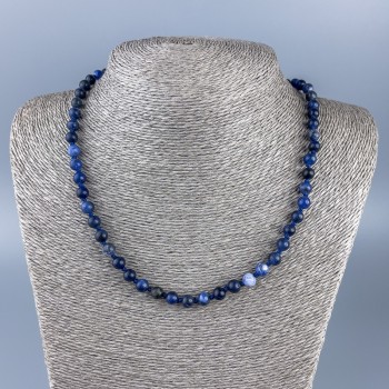 Collar de sodalita con cuentas lisas de 6 mm, longitud 48 cm