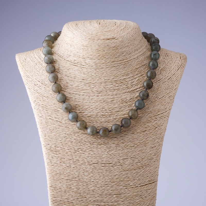 Collar de labradorita natural de 47 cm