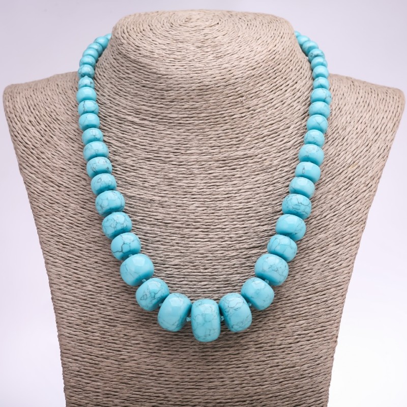 Collar «Turquesa» discos ajustables, diámetro 8–20 mm (±), longitud 48 cm