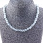 Collar de ojo de gato gris de 8 mm, 40 cm