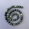 Cuentas de diópsido natural, bola lisa, diámetro 9 mm ±, longitud 39 cm ±