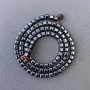 Cuentas de hematita cúbicas en hilo, diámetro 4 mm ±, longitud 40 cm ±
