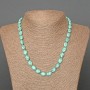 Collar de turquesas ovaladas (pieza) — diámetro 8×10 mm, longitud 48 cm+-